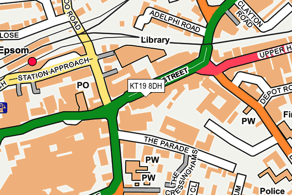 KT19 8DH map - OS OpenMap – Local (Ordnance Survey)