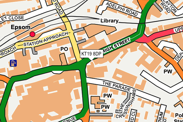 KT19 8DP map - OS OpenMap – Local (Ordnance Survey)
