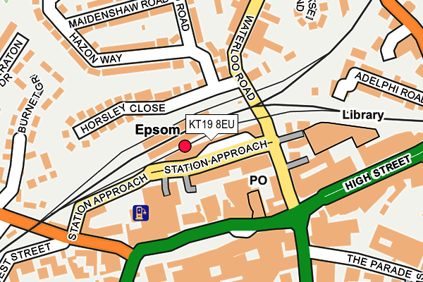 KT19 8EU map - OS OpenMap – Local (Ordnance Survey)