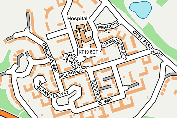KT19 8GT map - OS OpenMap – Local (Ordnance Survey)