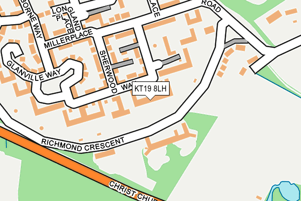 KT19 8LH map - OS OpenMap – Local (Ordnance Survey)
