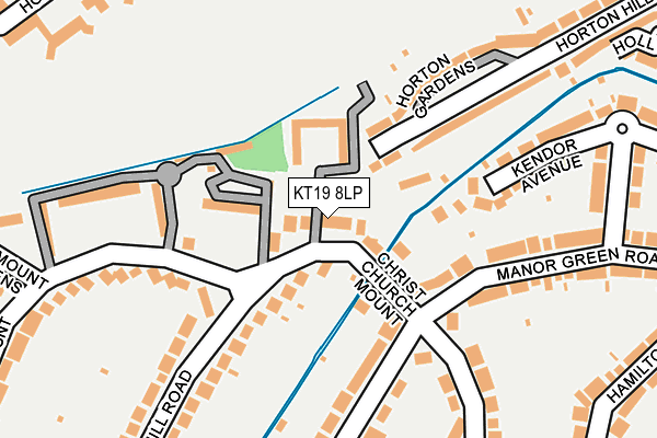 KT19 8LP map - OS OpenMap – Local (Ordnance Survey)