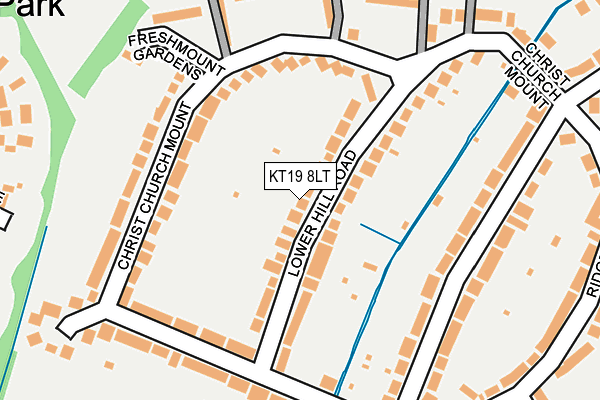 KT19 8LT map - OS OpenMap – Local (Ordnance Survey)