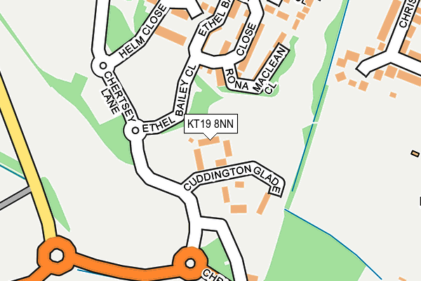 KT19 8NN map - OS OpenMap – Local (Ordnance Survey)