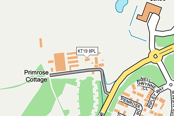 KT19 8PL map - OS OpenMap – Local (Ordnance Survey)