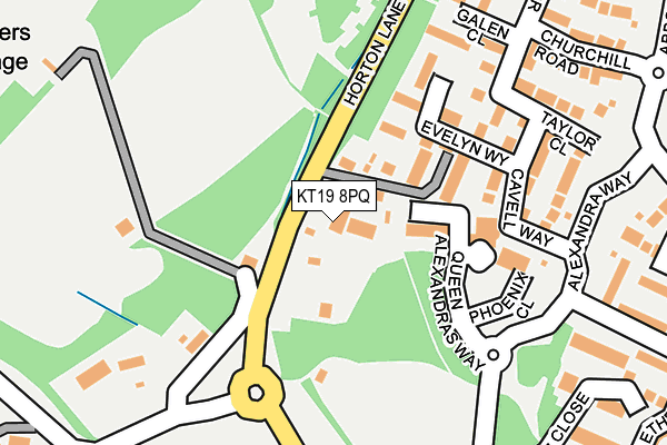 KT19 8PQ map - OS OpenMap – Local (Ordnance Survey)