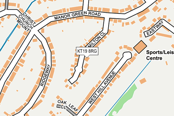 KT19 8RG map - OS OpenMap – Local (Ordnance Survey)