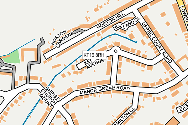 KT19 8RH map - OS OpenMap – Local (Ordnance Survey)