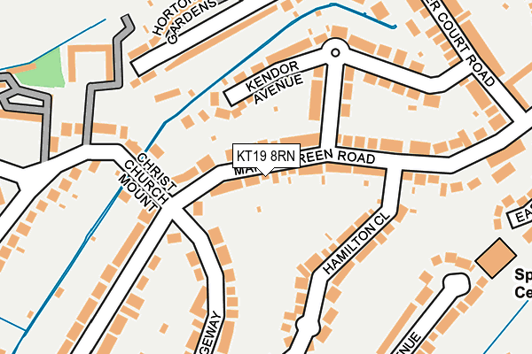 KT19 8RN map - OS OpenMap – Local (Ordnance Survey)
