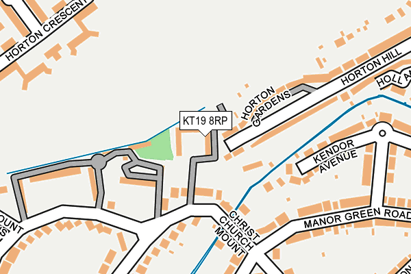 KT19 8RP map - OS OpenMap – Local (Ordnance Survey)