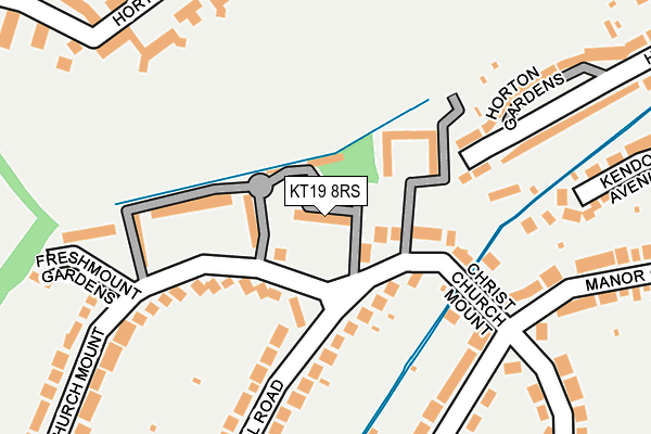 KT19 8RS map - OS OpenMap – Local (Ordnance Survey)