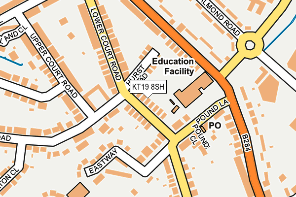 KT19 8SH map - OS OpenMap – Local (Ordnance Survey)