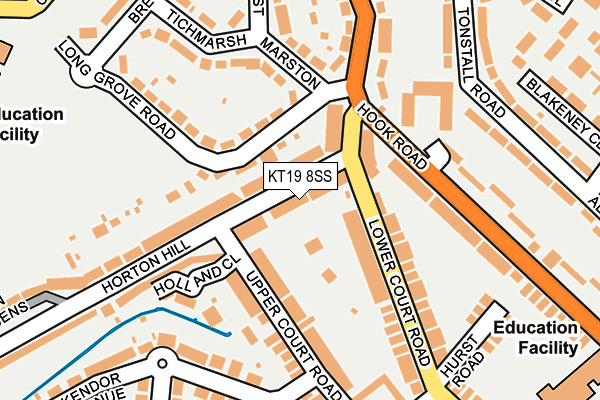 KT19 8SS map - OS OpenMap – Local (Ordnance Survey)