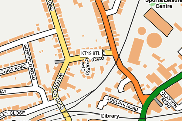 KT19 8TL map - OS OpenMap – Local (Ordnance Survey)