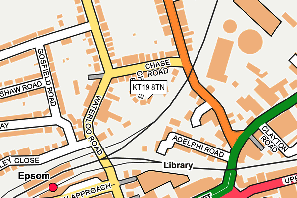 KT19 8TN map - OS OpenMap – Local (Ordnance Survey)