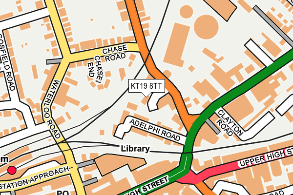 KT19 8TT map - OS OpenMap – Local (Ordnance Survey)