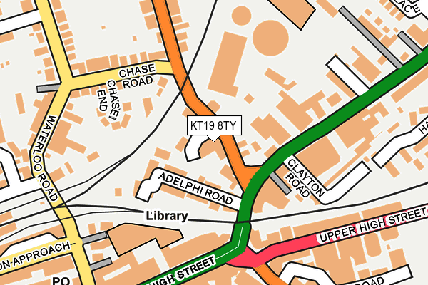 KT19 8TY map - OS OpenMap – Local (Ordnance Survey)