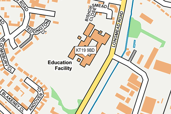 KT19 9BD map - OS OpenMap – Local (Ordnance Survey)