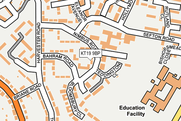 KT19 9BP map - OS OpenMap – Local (Ordnance Survey)