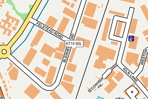 KT19 9DL map - OS OpenMap – Local (Ordnance Survey)