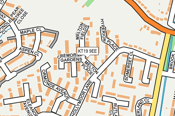 KT19 9EE map - OS OpenMap – Local (Ordnance Survey)
