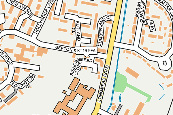 KT19 9FA map - OS OpenMap – Local (Ordnance Survey)