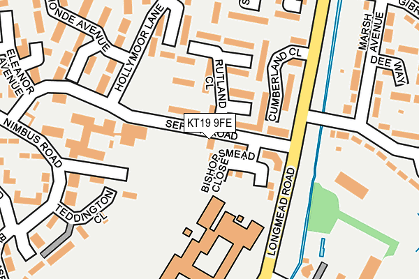 KT19 9FE map - OS OpenMap – Local (Ordnance Survey)