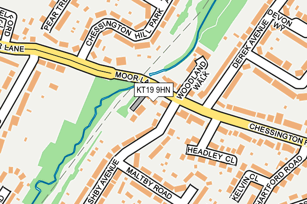 KT19 9HN map - OS OpenMap – Local (Ordnance Survey)
