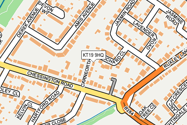 KT19 9HQ map - OS OpenMap – Local (Ordnance Survey)