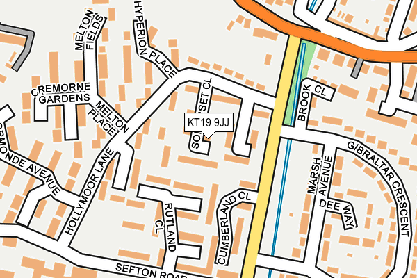 KT19 9JJ map - OS OpenMap – Local (Ordnance Survey)