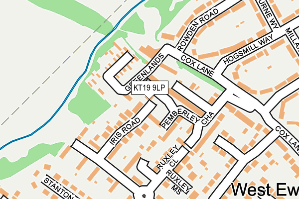 KT19 9LP map - OS OpenMap – Local (Ordnance Survey)