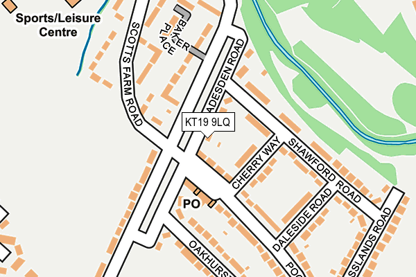 KT19 9LQ map - OS OpenMap – Local (Ordnance Survey)