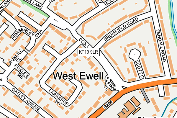 KT19 9LR map - OS OpenMap – Local (Ordnance Survey)