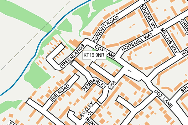 KT19 9NR map - OS OpenMap – Local (Ordnance Survey)