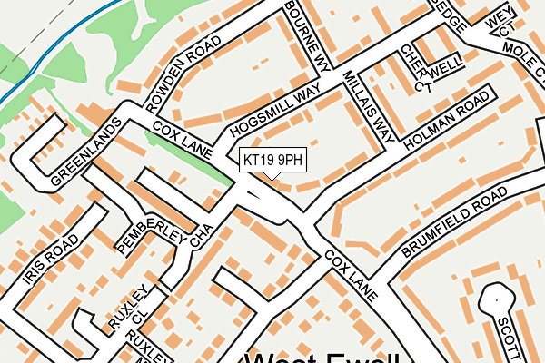 KT19 9PH map - OS OpenMap – Local (Ordnance Survey)