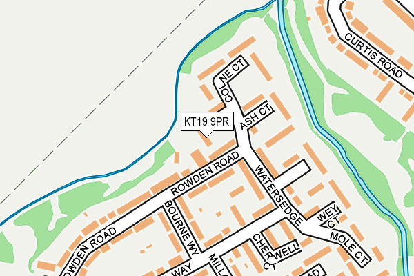 KT19 9PR map - OS OpenMap – Local (Ordnance Survey)