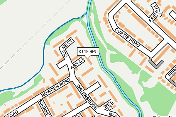 KT19 9PU map - OS OpenMap – Local (Ordnance Survey)