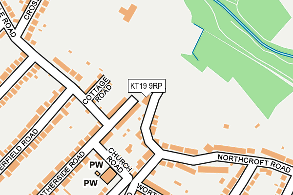 KT19 9RP map - OS OpenMap – Local (Ordnance Survey)