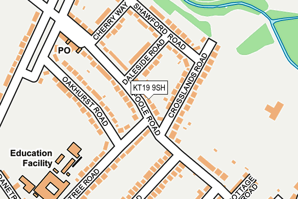 KT19 9SH map - OS OpenMap – Local (Ordnance Survey)