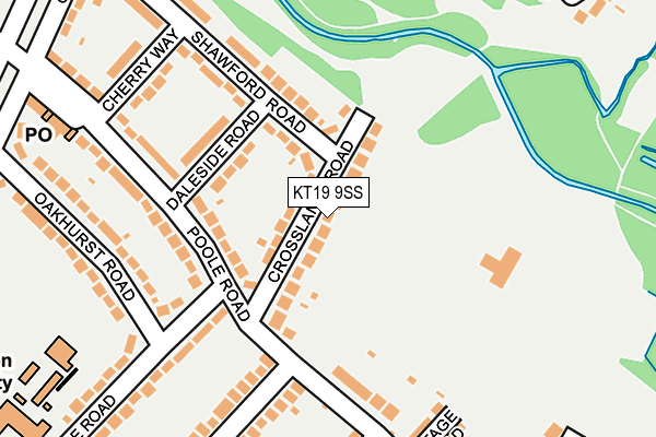 KT19 9SS map - OS OpenMap – Local (Ordnance Survey)