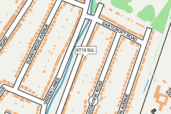 KT19 9UL map - OS OpenMap – Local (Ordnance Survey)