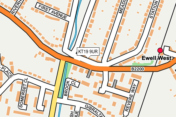 Map of EWELL BARBERS LTD at local scale