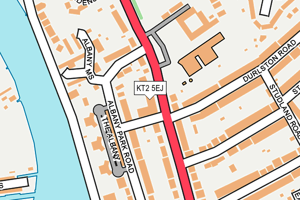 KT2 5EJ map - OS OpenMap – Local (Ordnance Survey)