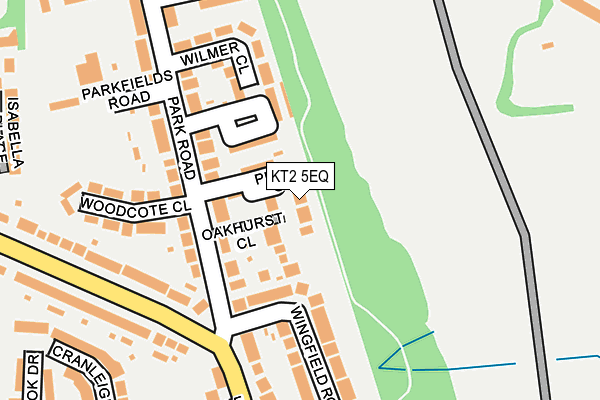 KT2 5EQ map - OS OpenMap – Local (Ordnance Survey)