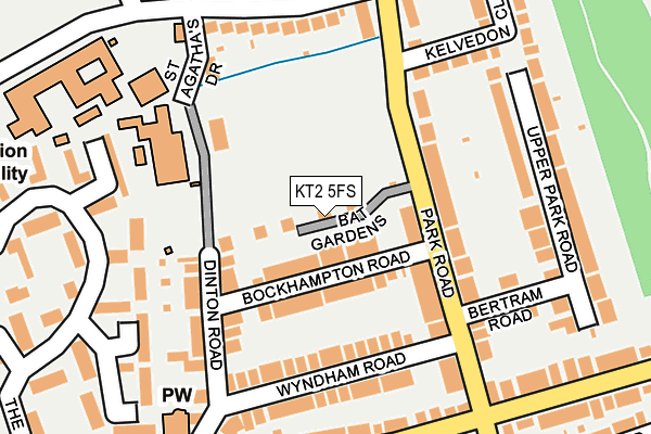 KT2 5FS map - OS OpenMap – Local (Ordnance Survey)
