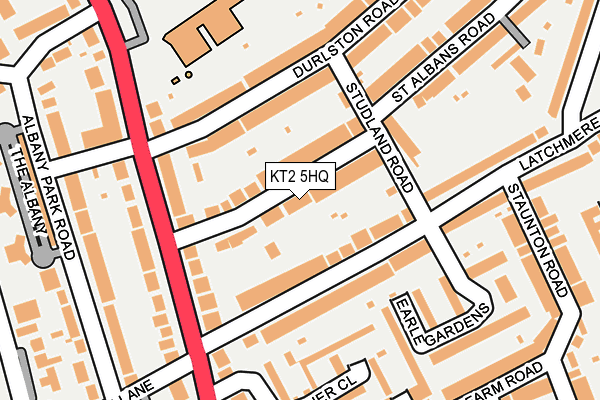 KT2 5HQ map - OS OpenMap – Local (Ordnance Survey)