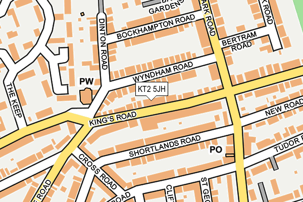 KT2 5JH map - OS OpenMap – Local (Ordnance Survey)