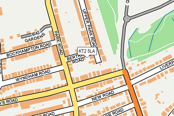 KT2 5LA map - OS OpenMap – Local (Ordnance Survey)