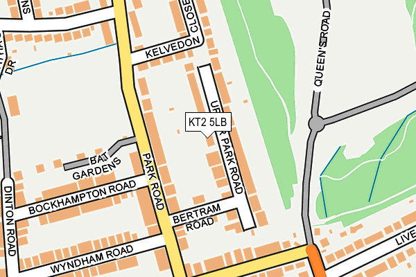 KT2 5LB map - OS OpenMap – Local (Ordnance Survey)