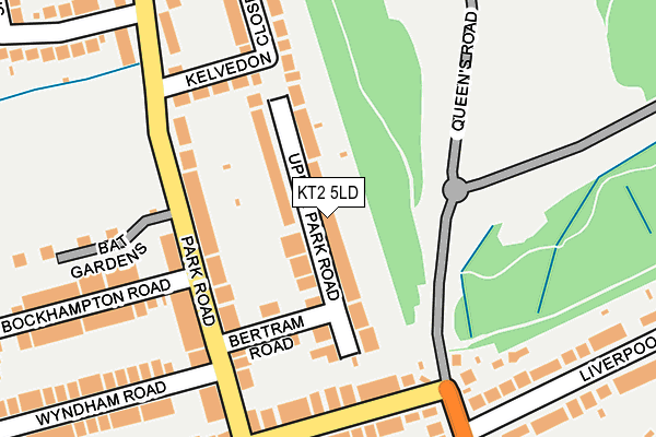 KT2 5LD map - OS OpenMap – Local (Ordnance Survey)